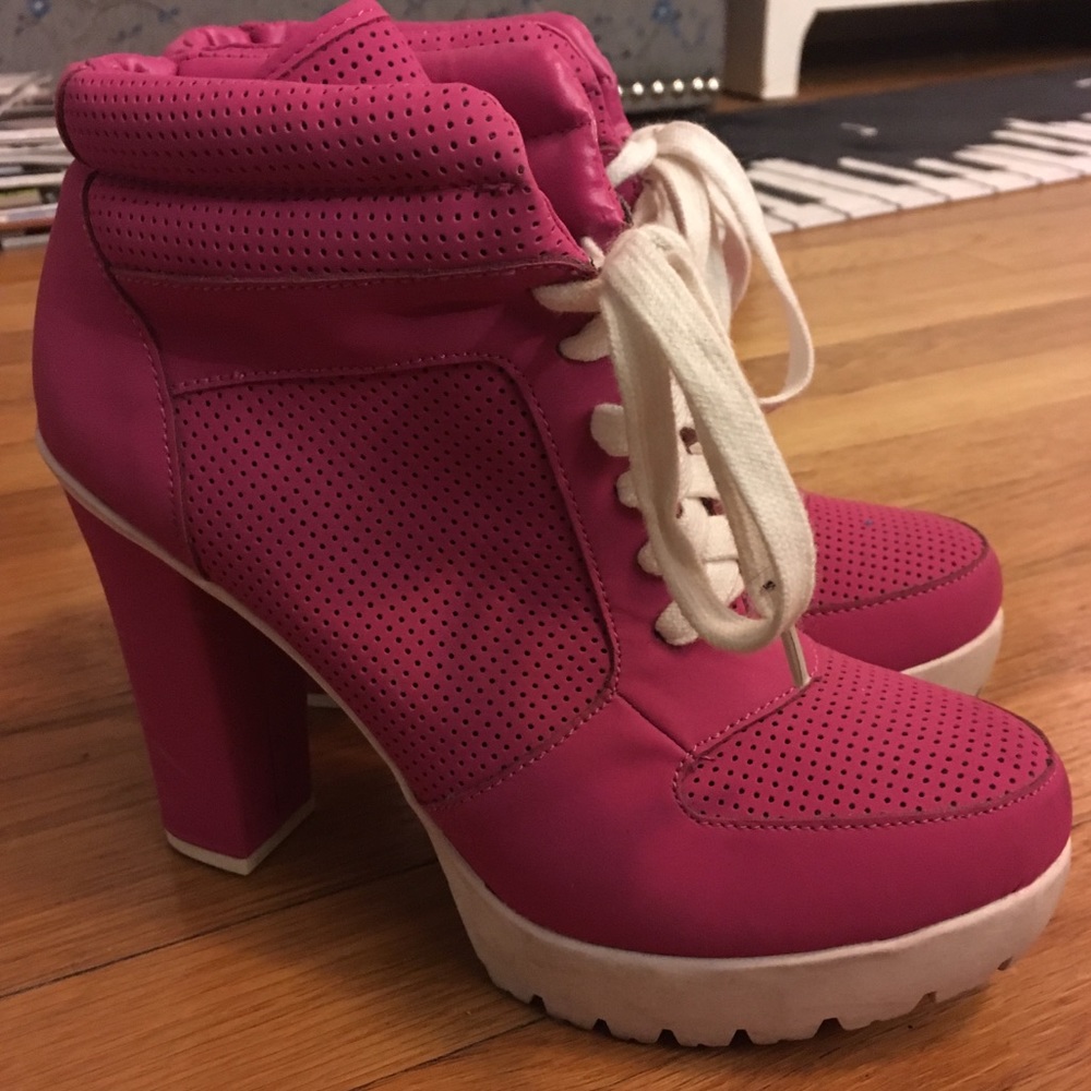 Magenta sneaker boot - ankle boot